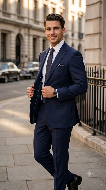 Suit Fabric Raymond Exotic Super 70s Count Luxurious 40% Rich Wool Dobby Color Midnight Blue