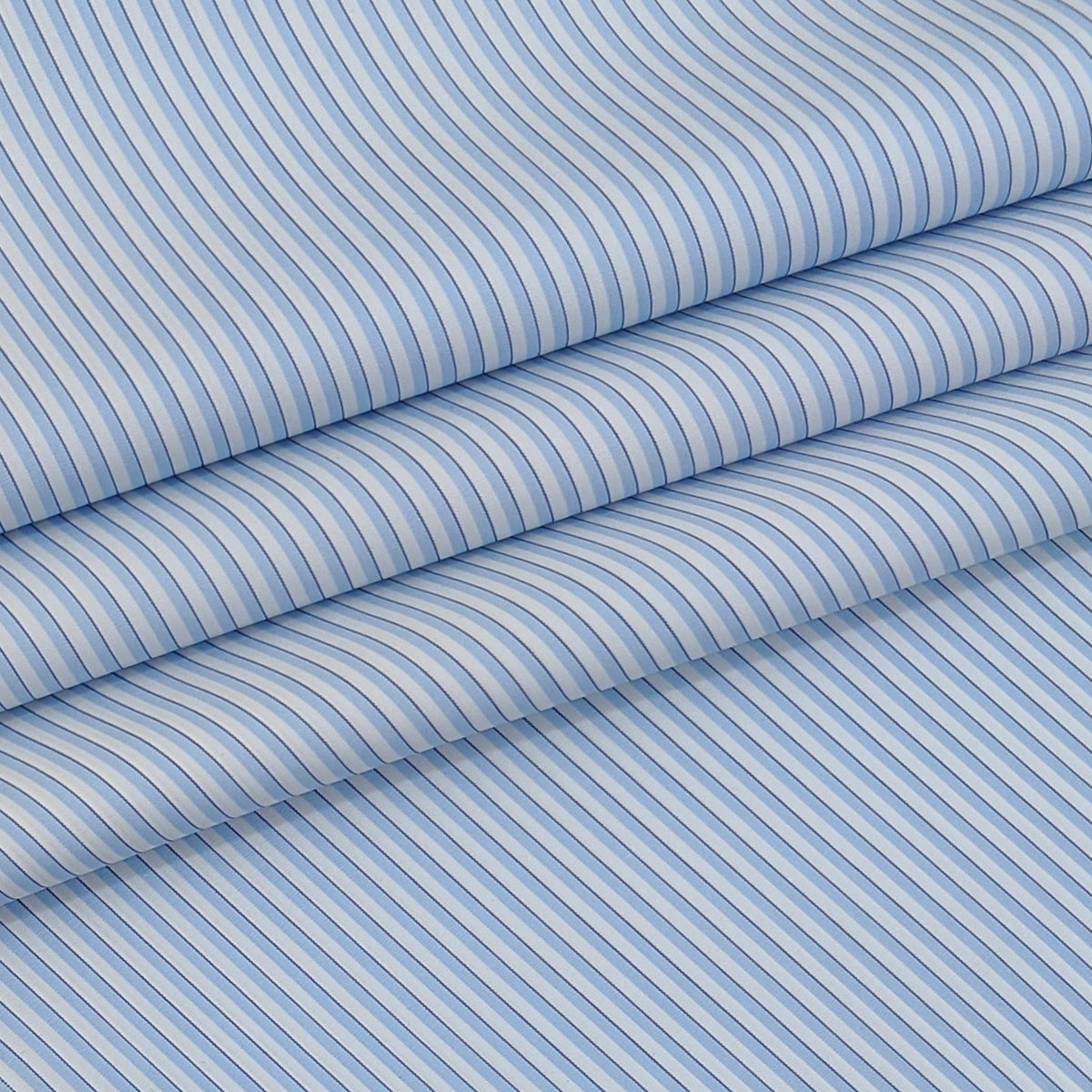 Shirt Fabric Soktas 140/2 Giza Cotton PinStripe Colour Ice Blue