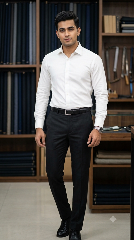 Trouser Fabric OCM Exotic Premium Super 130s Count 40% Merino Wool Lining Color Black
