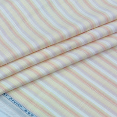 Shirt Fabric Arvind 100% Pure Cotton Candy Stripes Colour Multicolour
