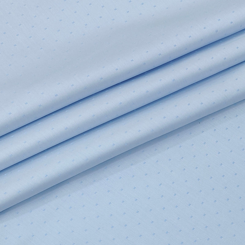 Shirt Fabric Arvind 100% Pure Cotton Dobby Colour Sky Blue