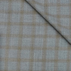 Raymond Super 160s count 100% Wool Tweed Broad Check Blazer Fabric Colour Smoke Grey