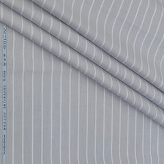 Shirt Fabric Arvind 100% Pure Cotton Pencil Stripes Colour Dim Lavender