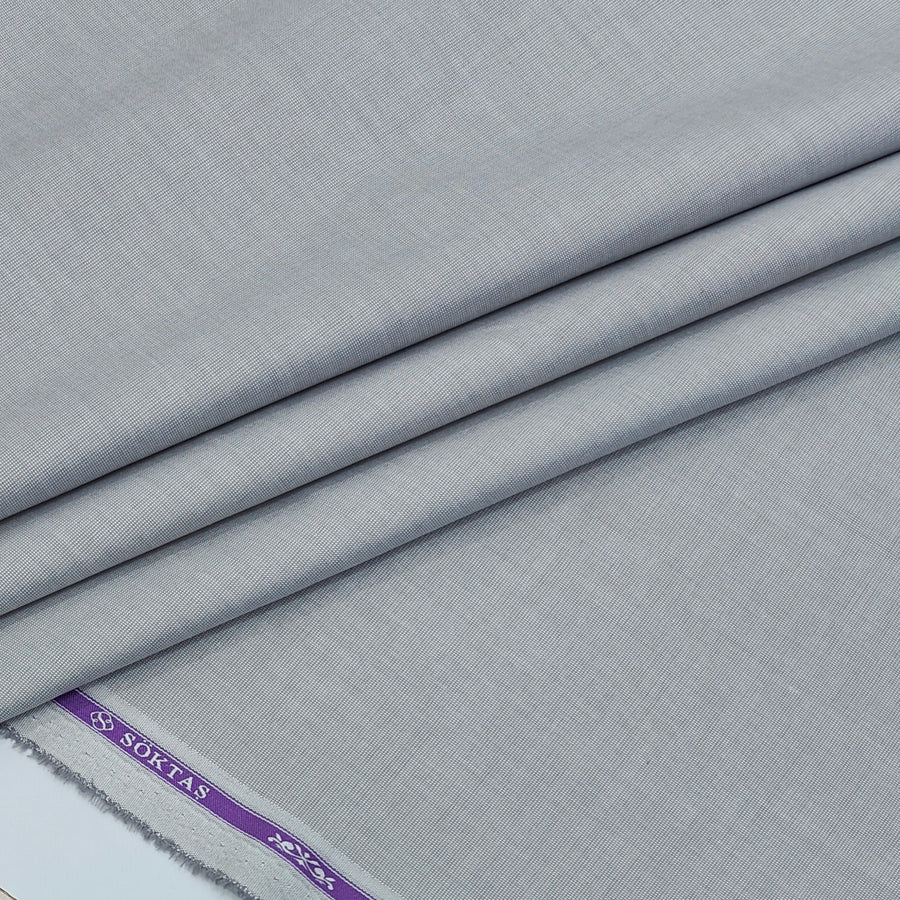 Shirt Fabric Soktas 100% Cotton Oxford Weave Colour Grey