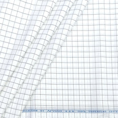 Shirt Fabric Arvind 100% Pure Cotton check Colour white and black