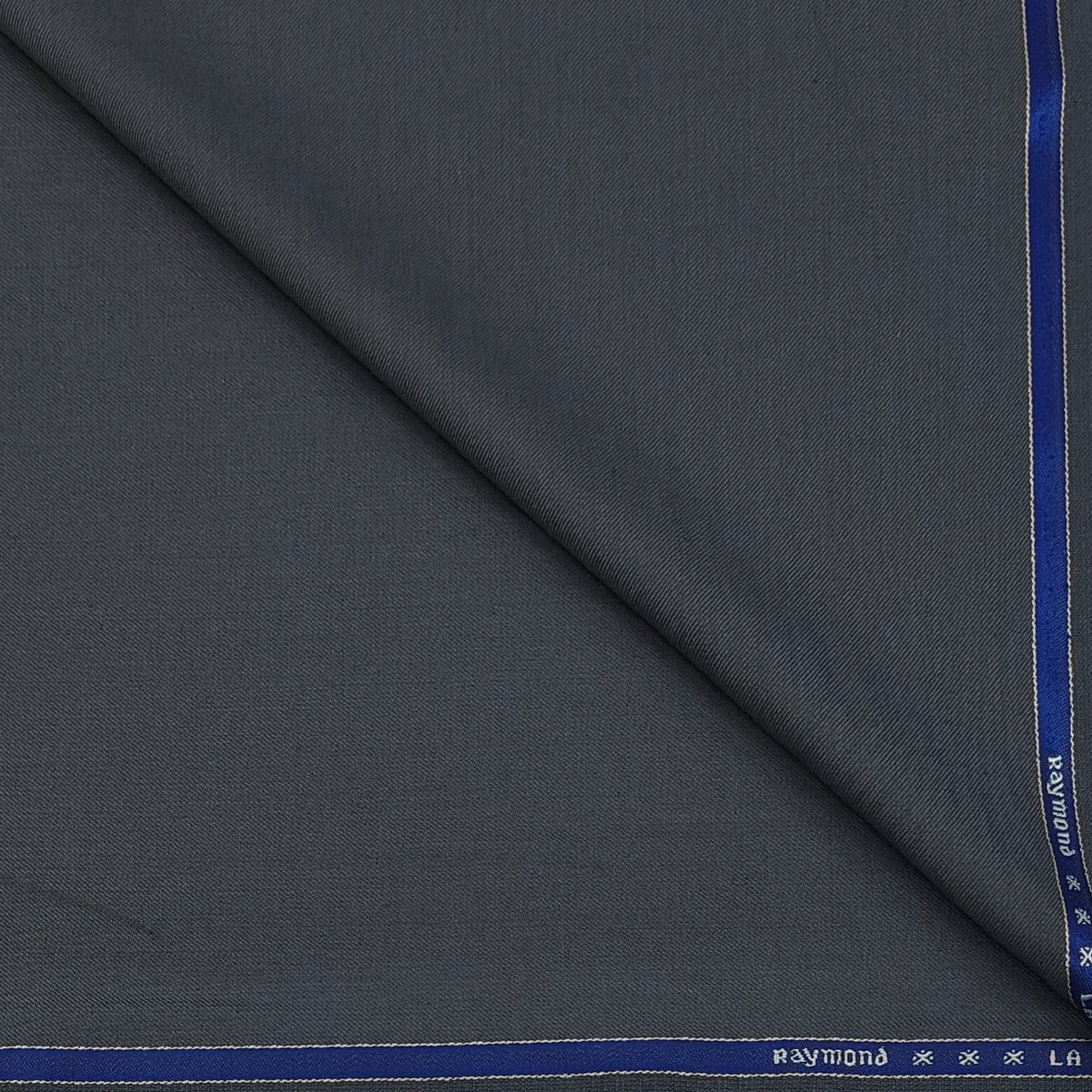 Trouser Fabric Raymond Wool Blended Plain Colour Zinc Grey