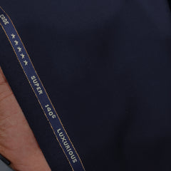 Suit Fabric Raymond Exotic Super 140s Luxurious 70% Rich Wool Plain Color Dark Blue