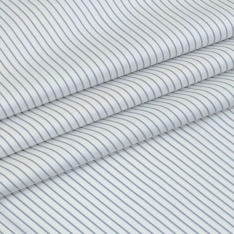 Shirt Fabric Donear LA Finish Premium Giza Cotton Bengal Stripe Colour Grey N White