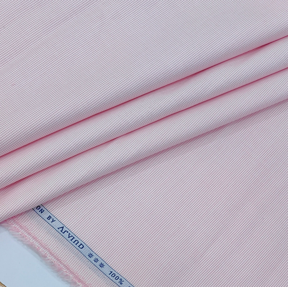 Shirt Fabric Arvind 100% Pure Cotton Micro Check Colour Light Pink