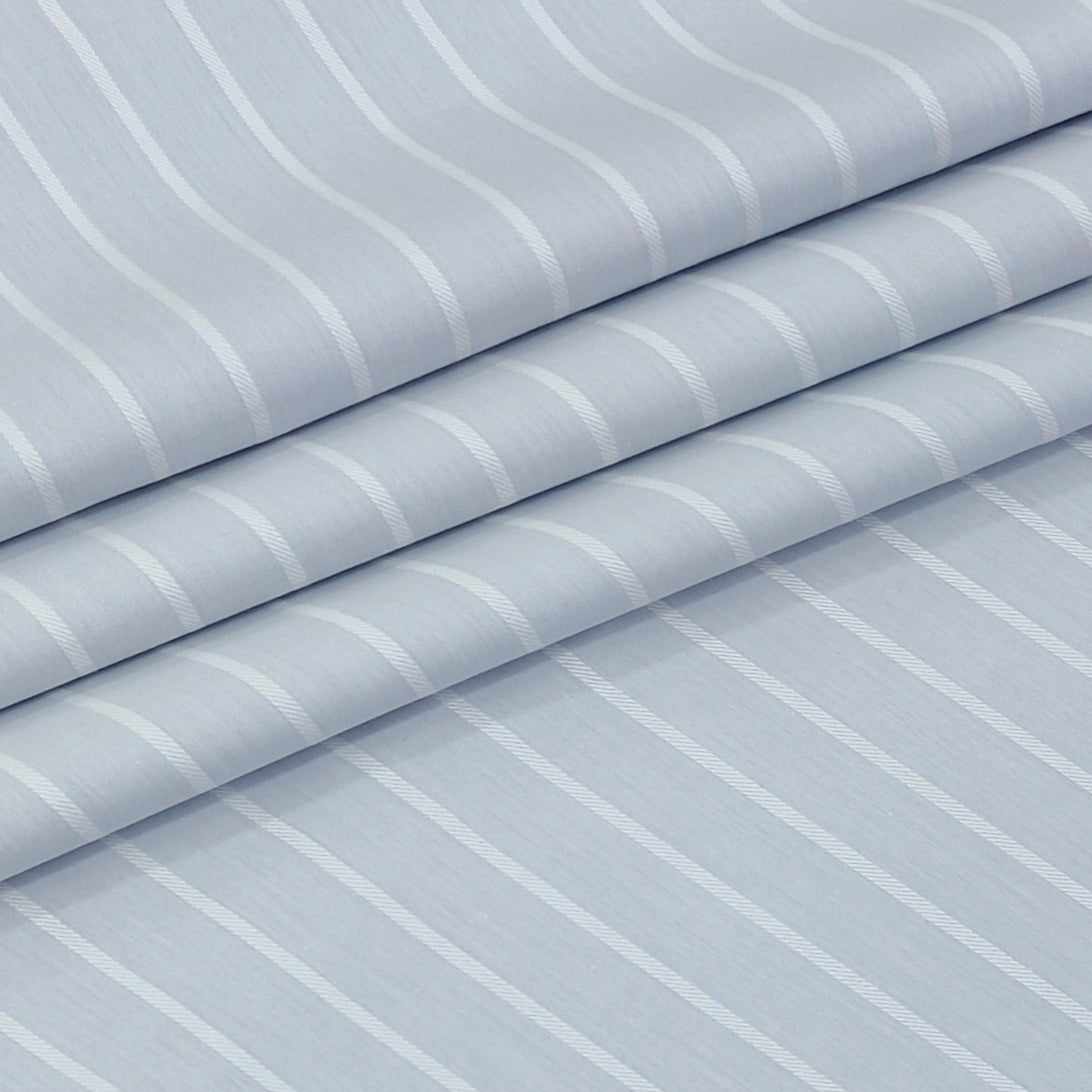Shirt Fabric Arvind 100% Pure Cotton Pencil Stripes Colour Silver Grey
