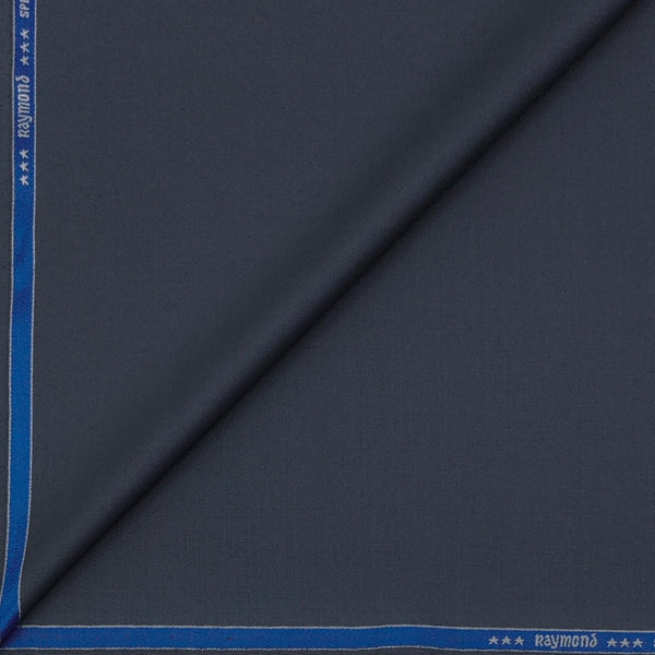 Raymond Exotic Premium Super 140s Count 30% wool Plain Suiting Fabric Colour Greyish Blue