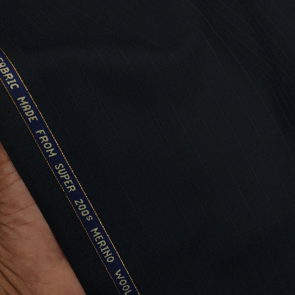 Suit Fabric Raymond Exotic Super 200s Count Luxurious 70% Rich Wool Lining Color Wine N Black