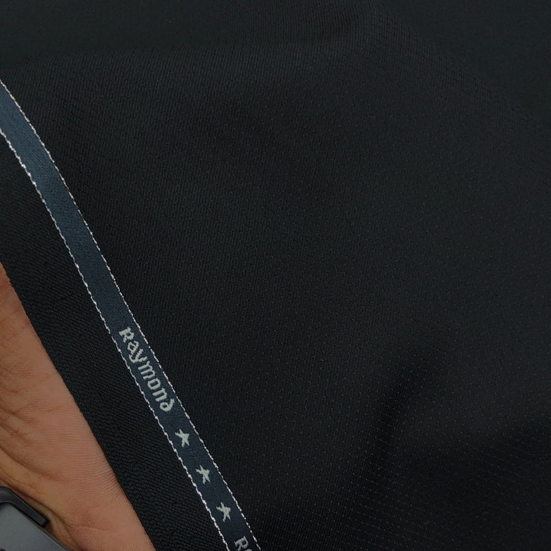 Raymond Exotic Premium Super 120s Count 30% wool Self Dotted Suiting Fabric Colour Charcoal Black