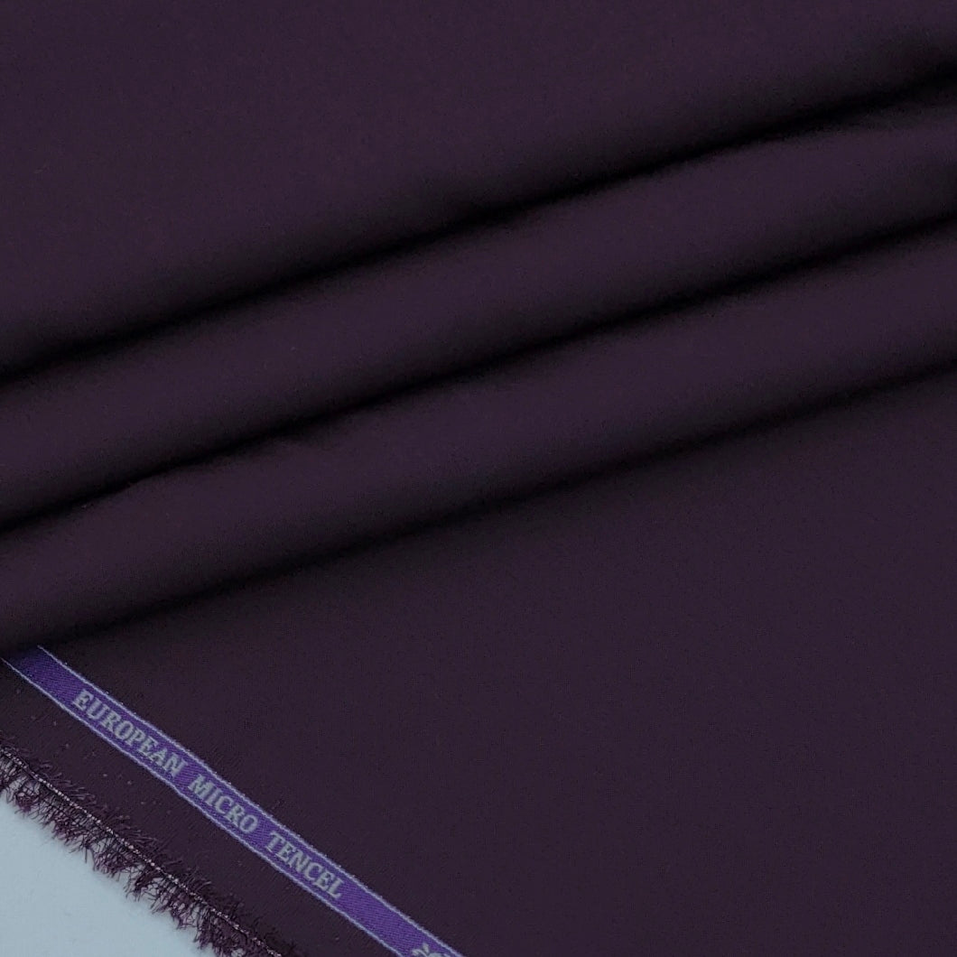Shirt Fabric Soktas Tencel Plain Colour Dark Purple