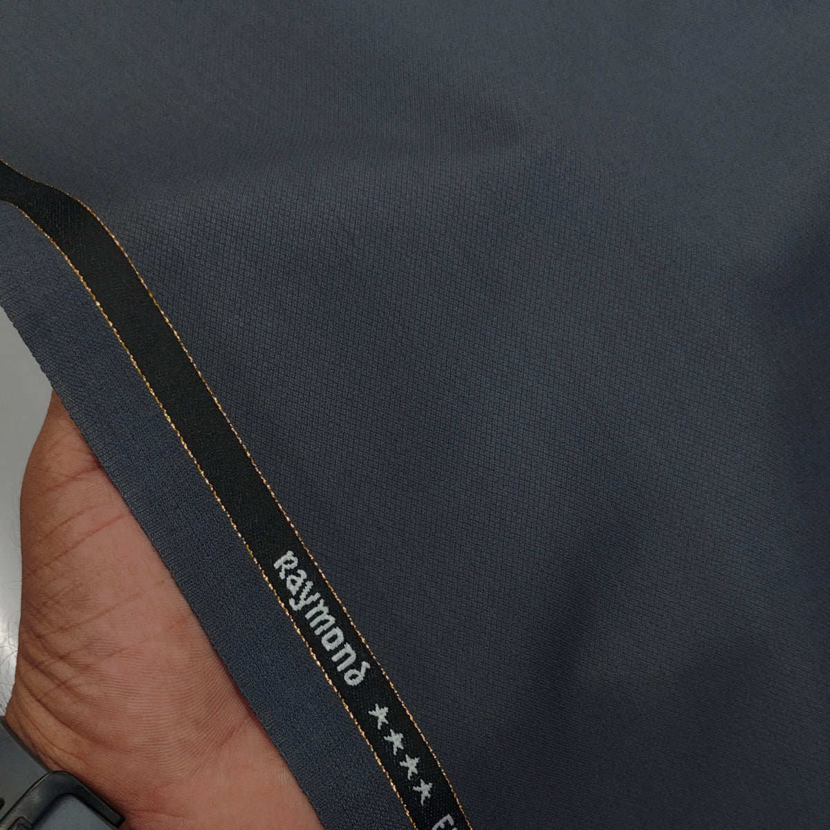Trouser Fabric Raymond Wool Blended Plain Colour Lava Grey