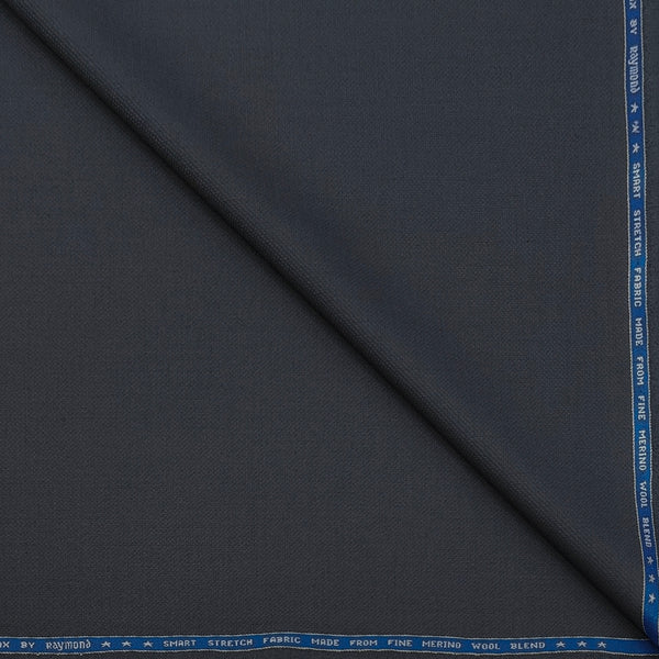 Suit Fabric Raymond Wool Blend Stretchable Textured Color Dark Slate Grey