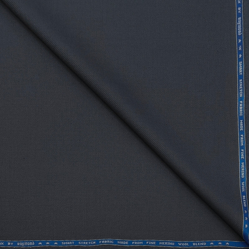 Suit Fabric Raymond Wool Blend Stretchable Textured Color Dark Slate Grey