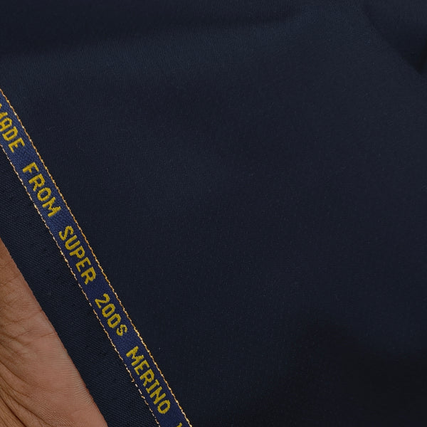 Suit Fabric Raymond Exotic Super 200s Count Luxurious 70% Rich Wool Self Dotted Color Dark Space Blue