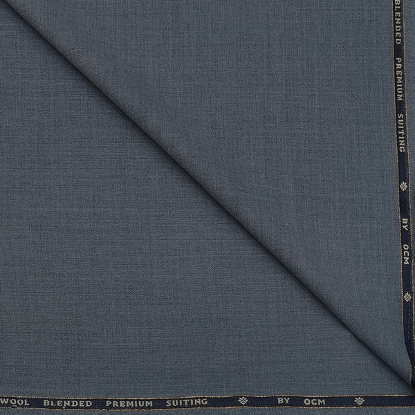 Trouser Fabric OCM Exotic Premium Super 130s Count 40% Merino Wool Color Worsted Grey