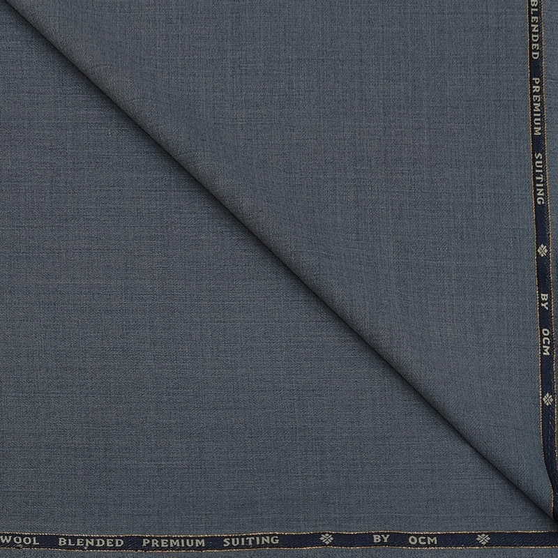 Trouser Fabric OCM Exotic Premium Super 130s Count 40% Merino Wool Color Worsted Grey
