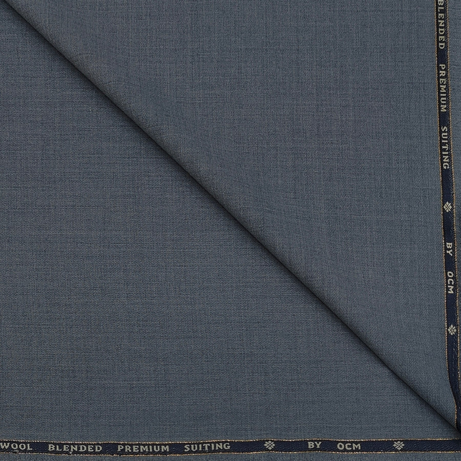 Trouser Fabric OCM Exotic Premium Super 130s Count 40% Merino Wool Color Worsted Grey