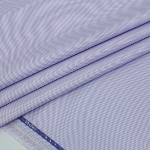 Shirt Fabric Donear Premium Giza Cotton Pin Check Colour Light Lavender