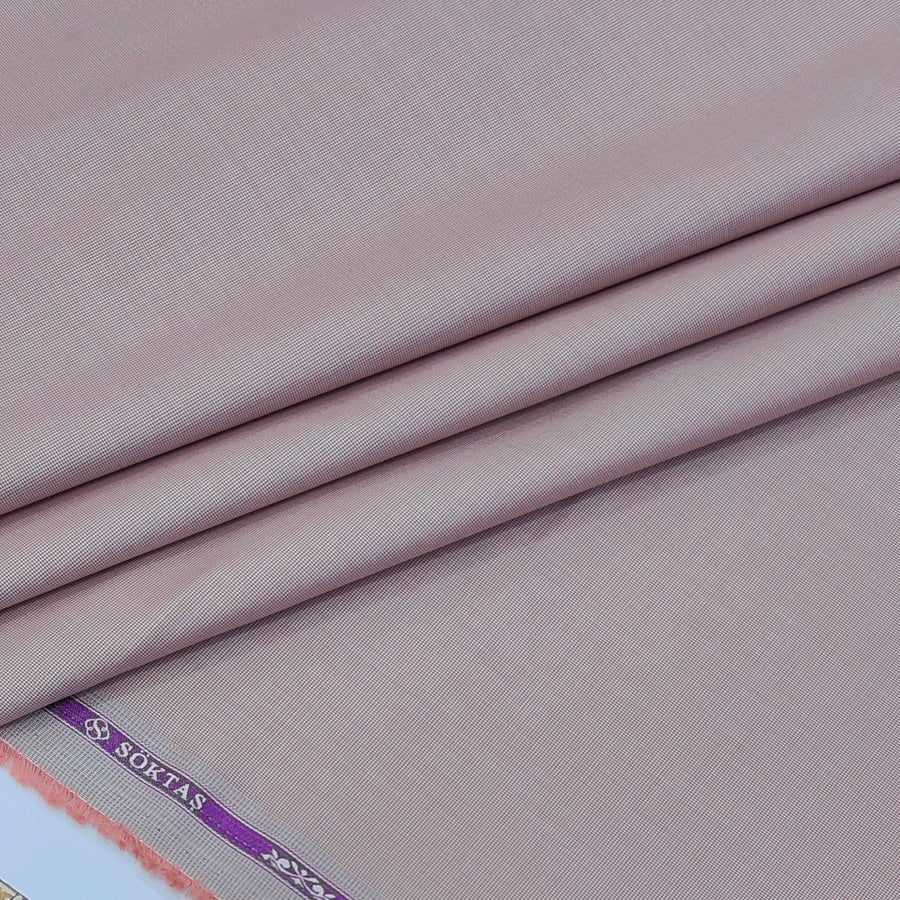 Shirt Fabric Soktas 100% Cotton Oxford Weave Colour Dusty Rose