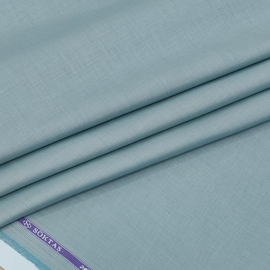 Shirt Fabric Soktas 100% Cotton Oxford Weave Colour Soft Ice Green
