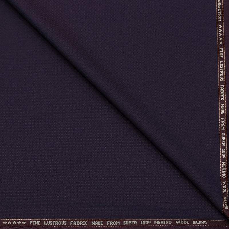 Suit Fabric Raymond Exotic Super 100s Count Luxurious 40% Rich Wool Dobby Color Plum Wine
