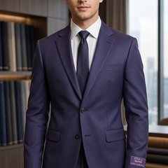 Suit Fabric Raymond Super Luxurious 45% Rich Wool Dobby Color Indigo Pruple