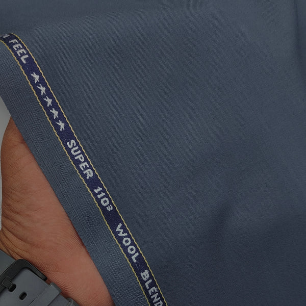 Suit Fabric Raymond Super Luxurious 40% Rich Wool Plain Color Greyish Blue