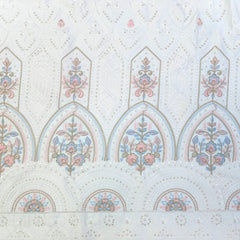 Kurta Fabric ManTire Designer Silk Lucknowi Chikankari Embroidery Colour Pink N White