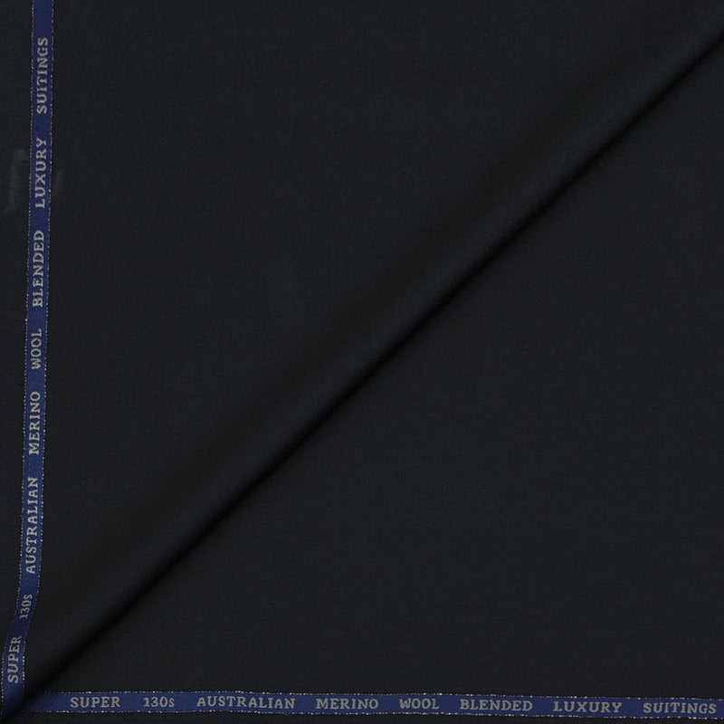 Suit Fabric OCM Exotic Premium Super 130s Count 40% Merino Wool Plain Color Dark Grey