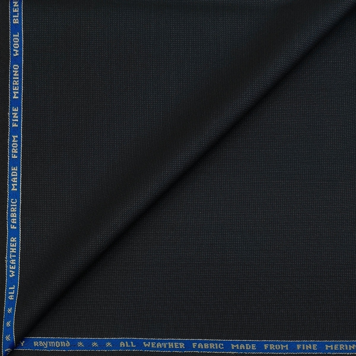 Blazer Fabric Raymond Wool Blended Textured Colour Obsidian Black