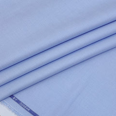 Shirt Fabric Donear Premium Giza Cotton Pin Check Colour Blue