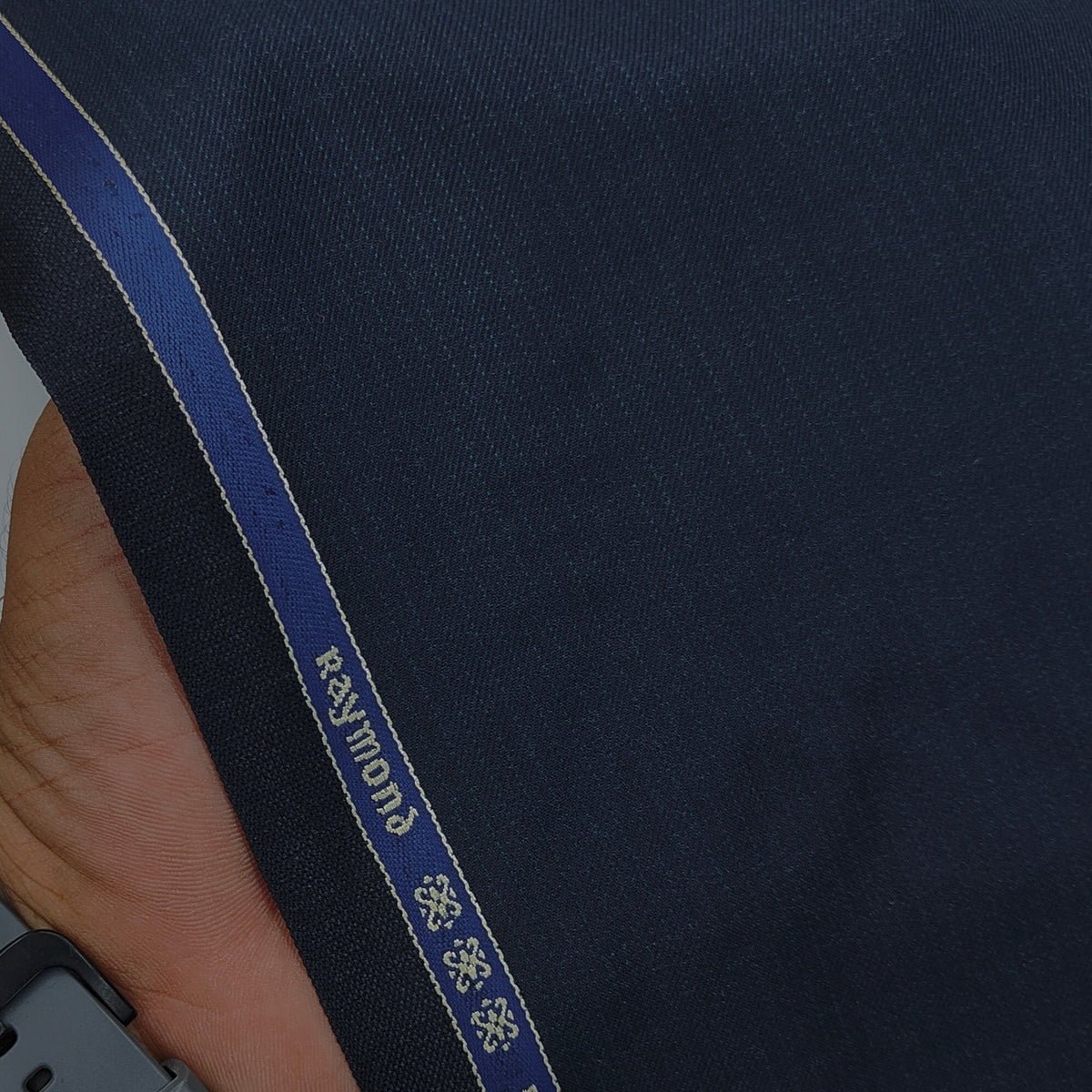 Trouser Fabric Raymond Wool Blended Pin Lining Colour Dark Blue