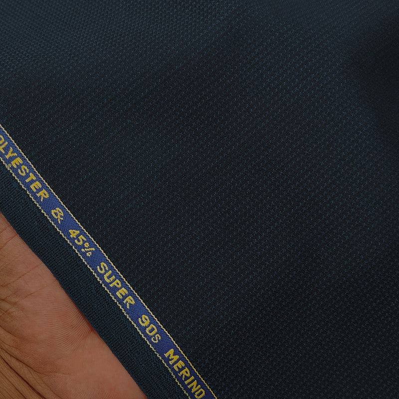 Suit Fabric Reid N Taylor Super 90s Count Luxurious 45% Rich Wool Dotted Color Space Blue