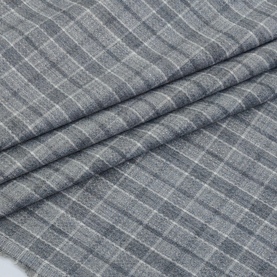 Blazer Fabric ManTire Italian Check Colour Grey