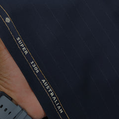 Suit Fabric OCM Exotic Premium Super 130s Count 40% Merino Wool Lining Color Dark Blue