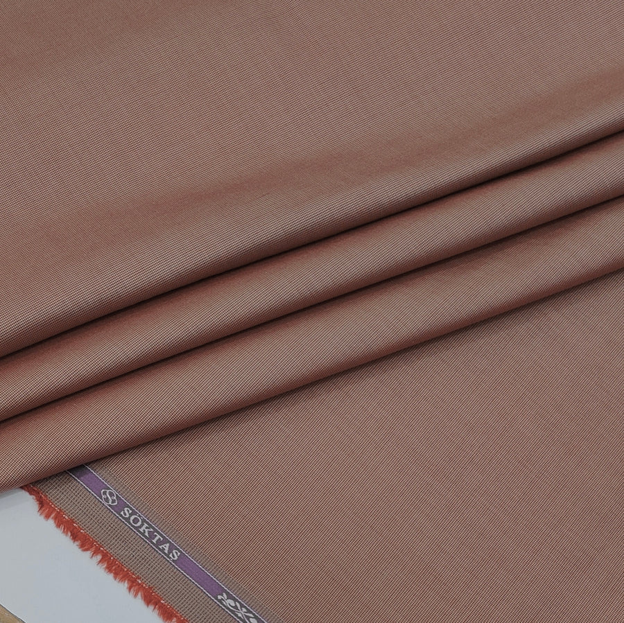 Shirt Fabric Soktas 100% Cotton Oxford Weave Colour Dusty Rose Brown