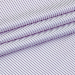 Shirt Fabric Soktas Finest 80s Giza Cotton PinStripe Colour Claret Purple N White