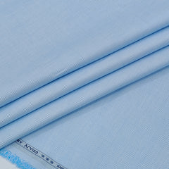 Shirt Fabric Arvind 100% Pure Cotton Micro Check Colour Light Blue