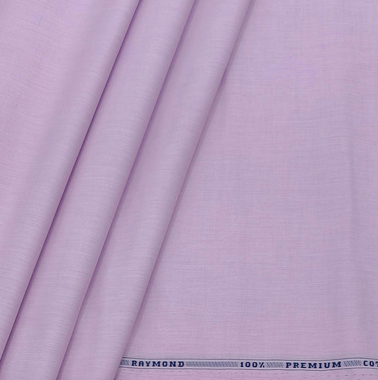 Raymond Premium Pure Cotton Unstitched Plain Shirt Fabric Colour Lavender