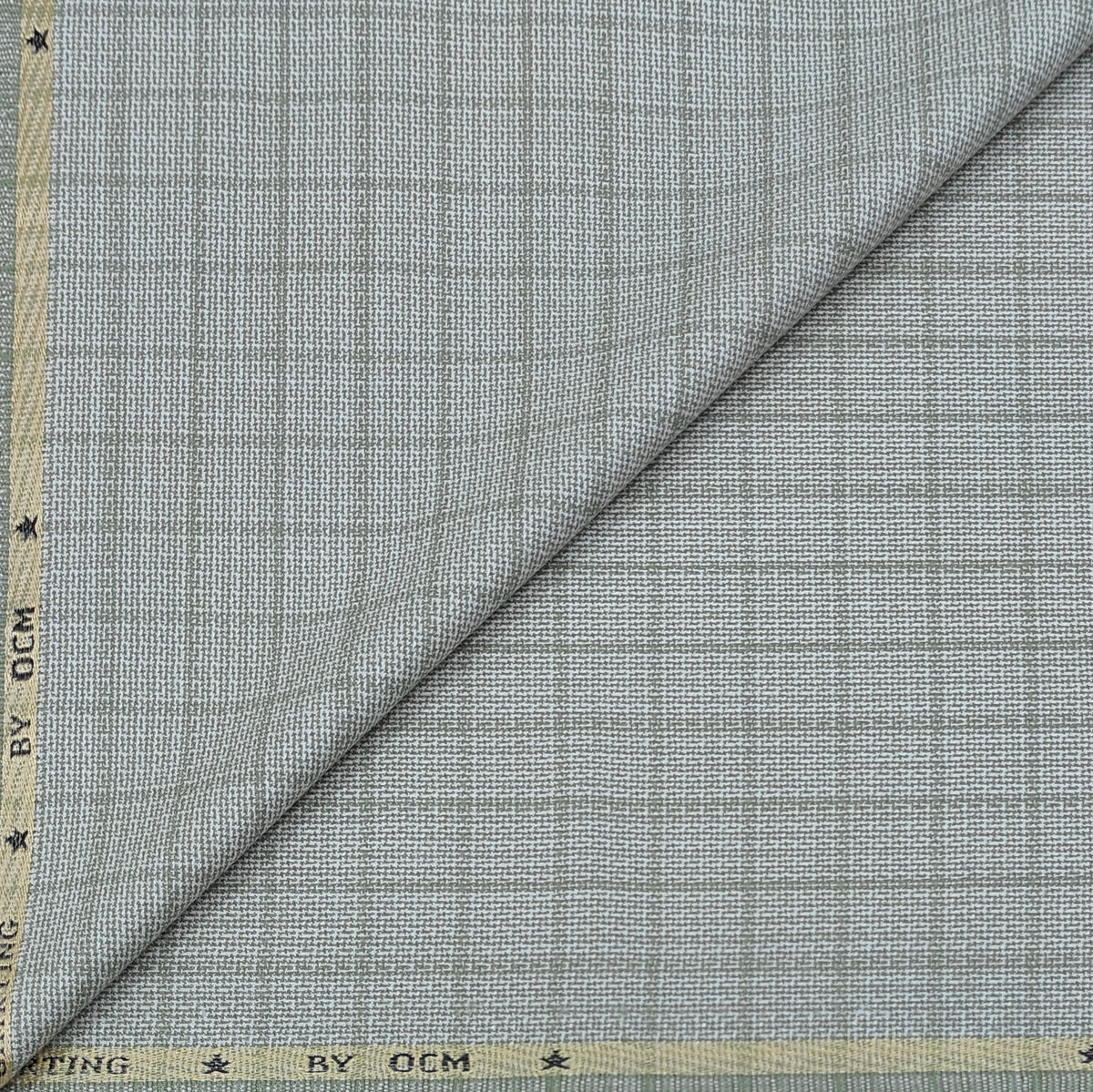 Warm Shirt Fabric Ocm Tartan Check Colour Greenish Grey