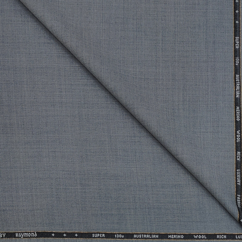 Raymond Exotic Premium Super 130s Merino Count 70% wool Slub Suiting Fabric Colour Zinc Grey