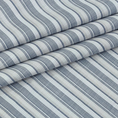 Shirt Fabric Arvind 100% Pure Cotton Patta Lining Colour Slate Grey N White