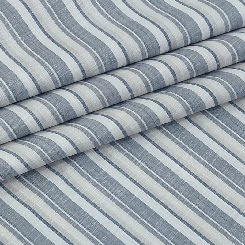 Shirt Fabric Arvind 100% Pure Cotton Patta Lining Colour Slate Grey N White