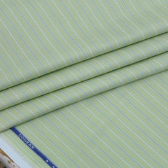 Shirt Fabric Donear Premium 100% Pure Cotton Fine Stripes Colour Nyanza Green