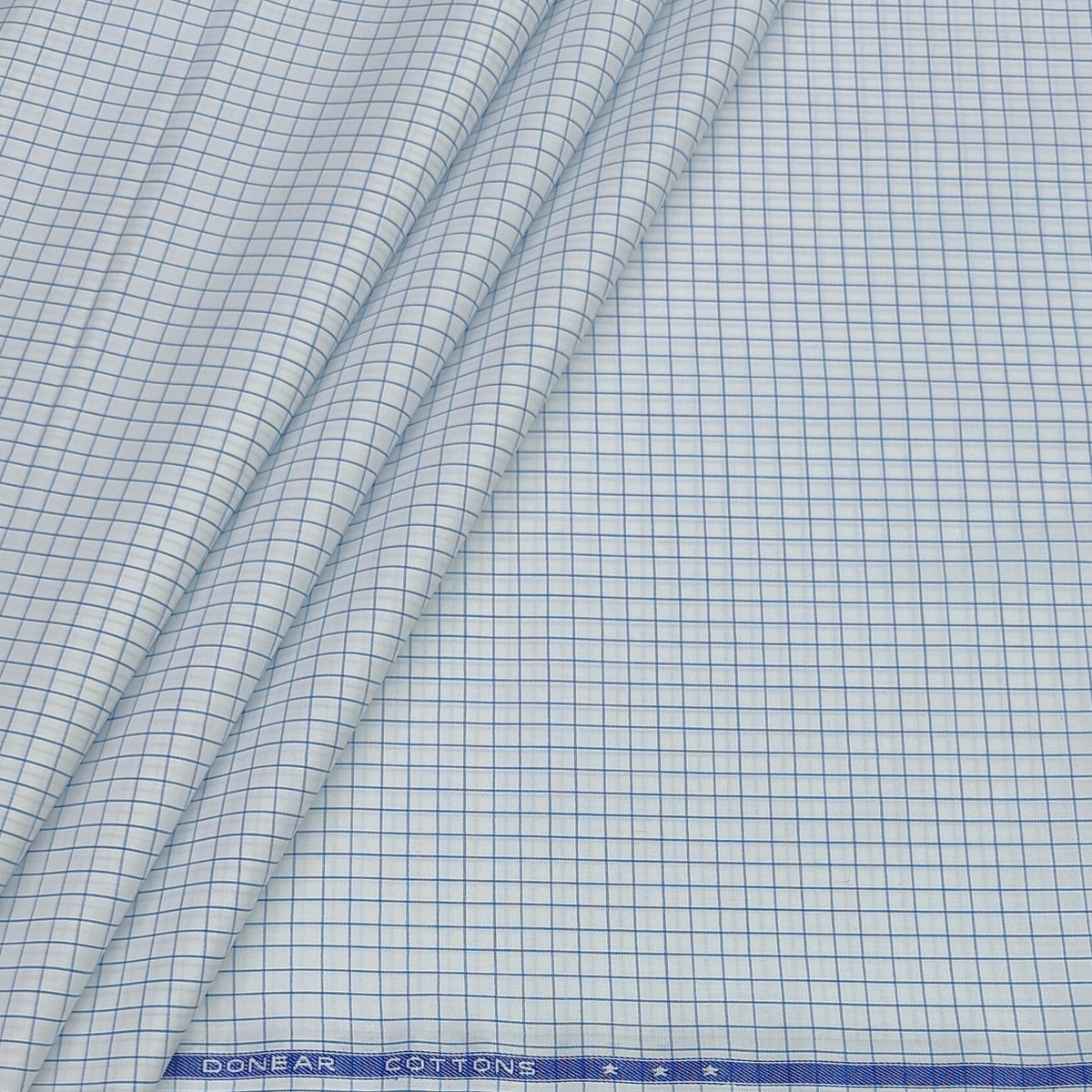 Combo Raymond Dark Midnight Blue Trouser Fabric And Donear Giza cotton Blue N White Shirt Fabric
