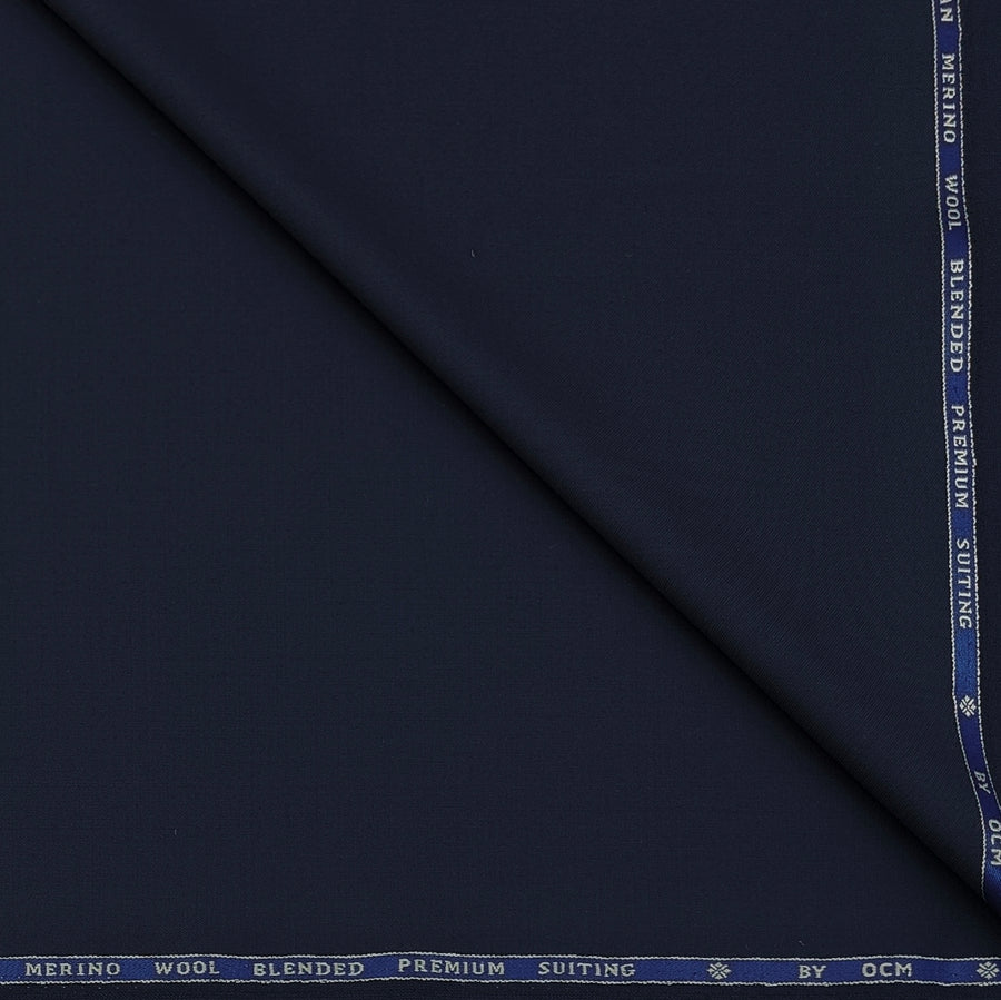 Trouser Fabric OCM Exotic Premium Super 130s Count 40% Merino Wool Plain Color Dark Blue